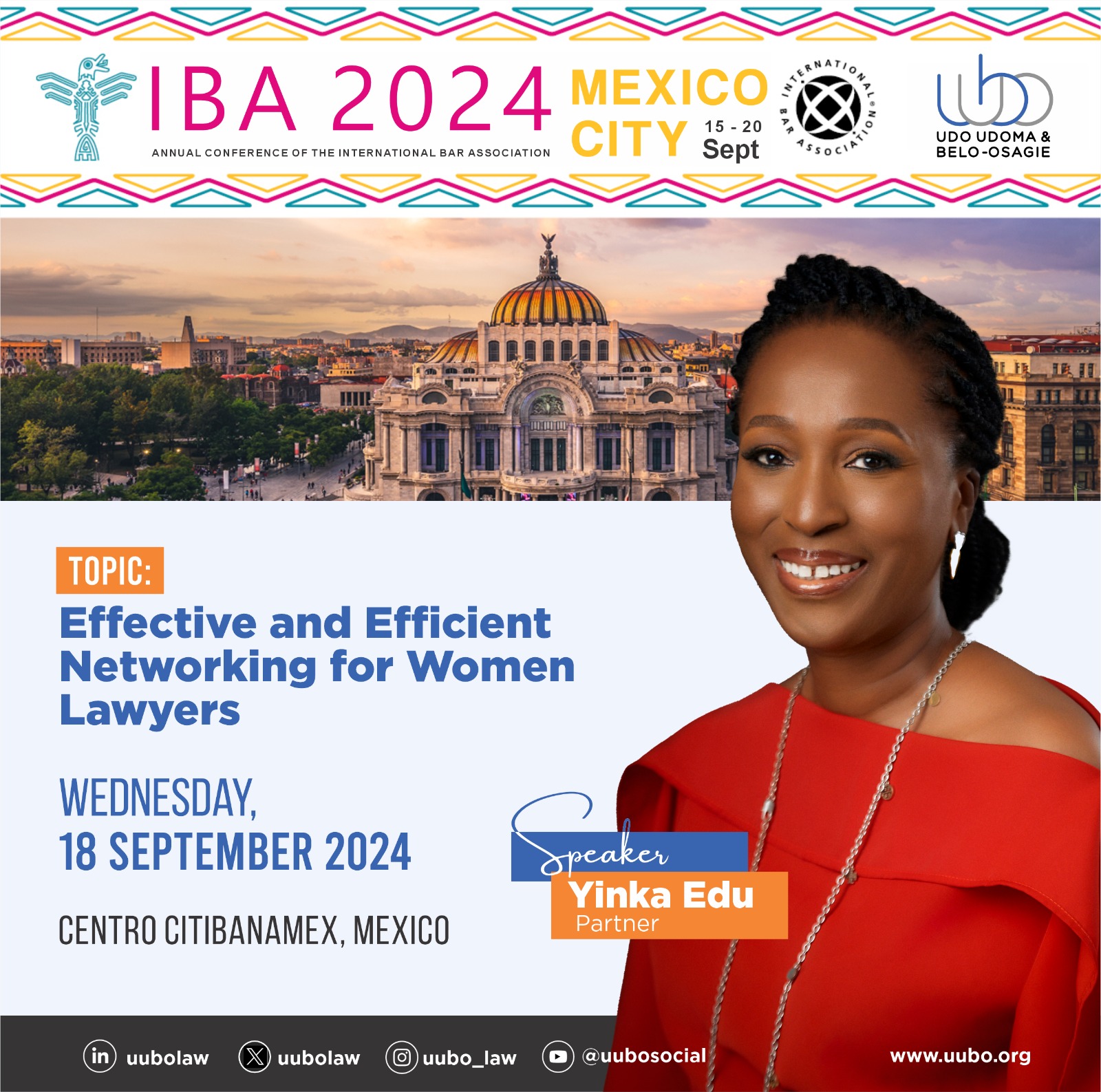 Coonect with Yinka Edu at the IBA Conference 2024 in Mexico
