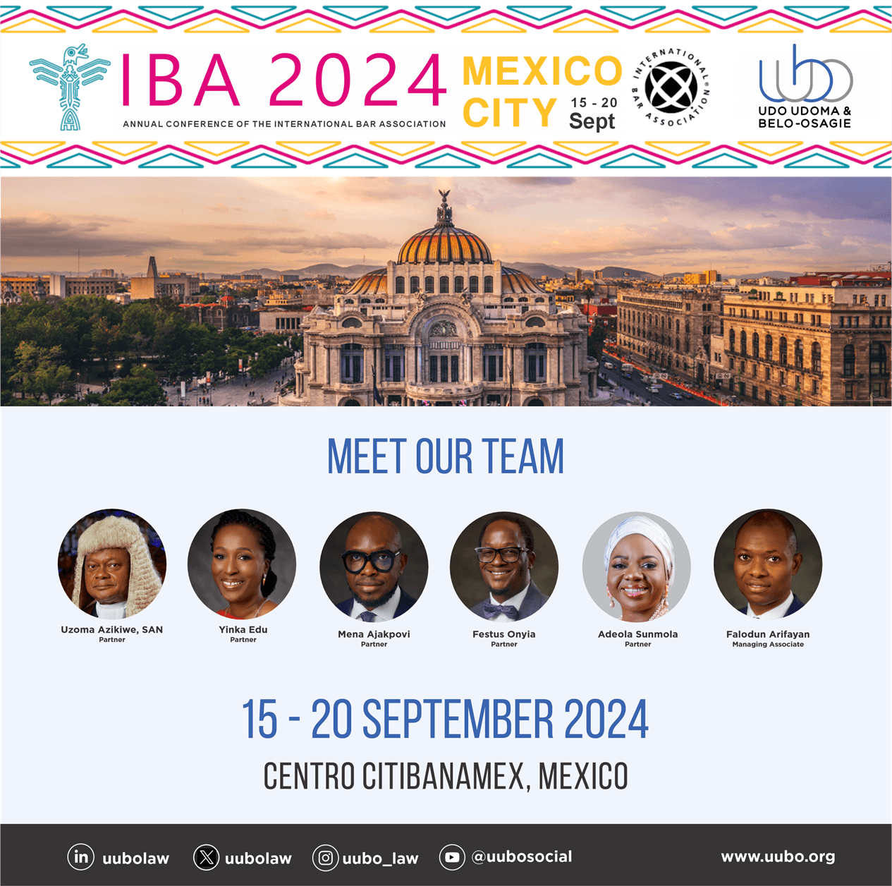 Meet the UUBO delegation at the IBA Mexico City conference in September 2024