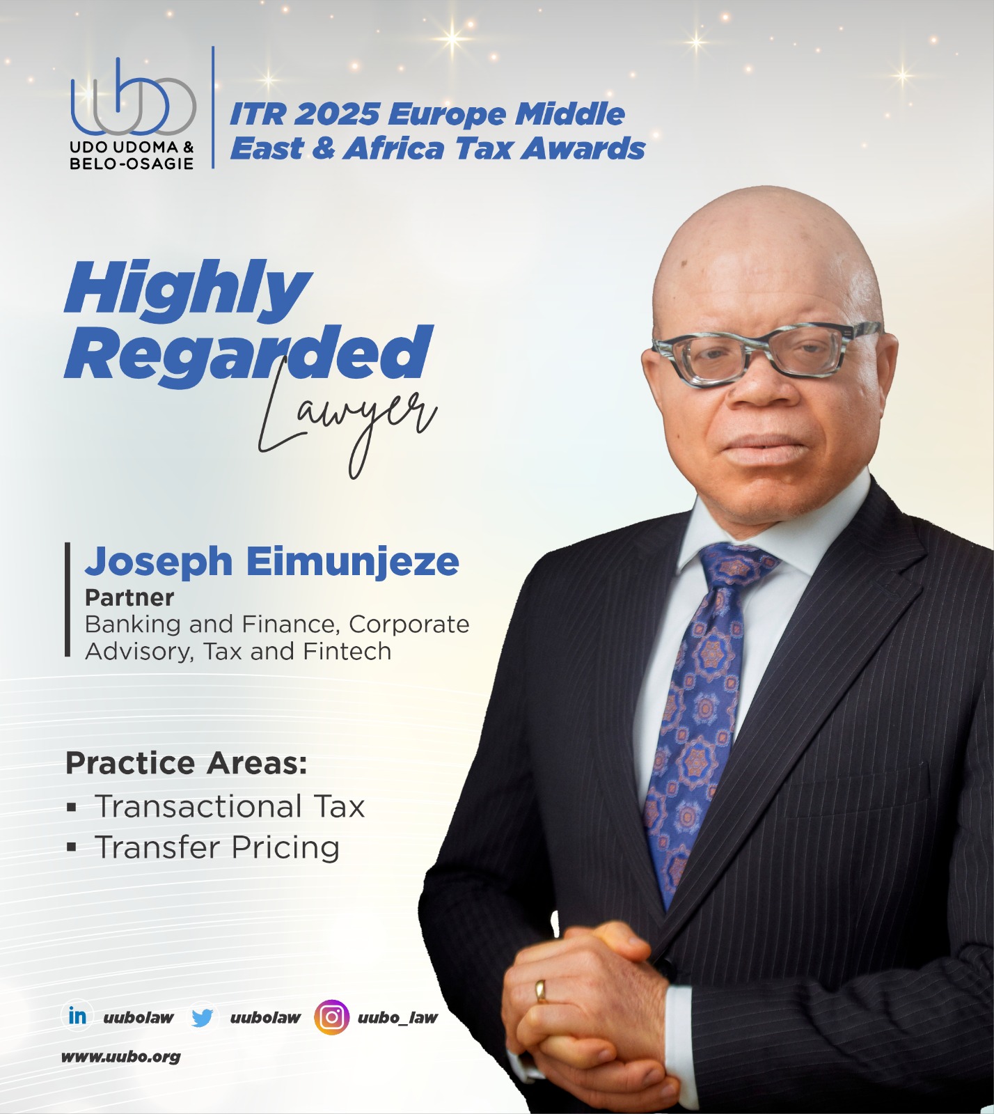 Joseph Eimunjeze Ranked as Highly Regarded in 2025 ITR World Tax Rankings