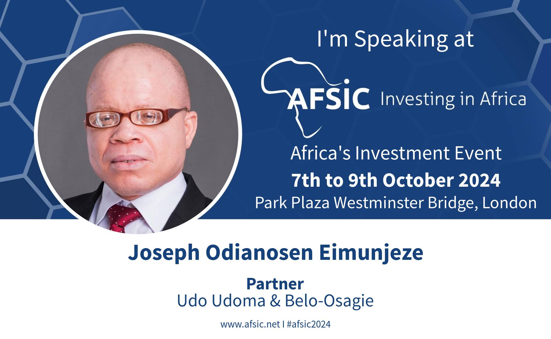 Joseph Eimunjeze to Speak at the AFSIC – Investing in Africa Conference 2024