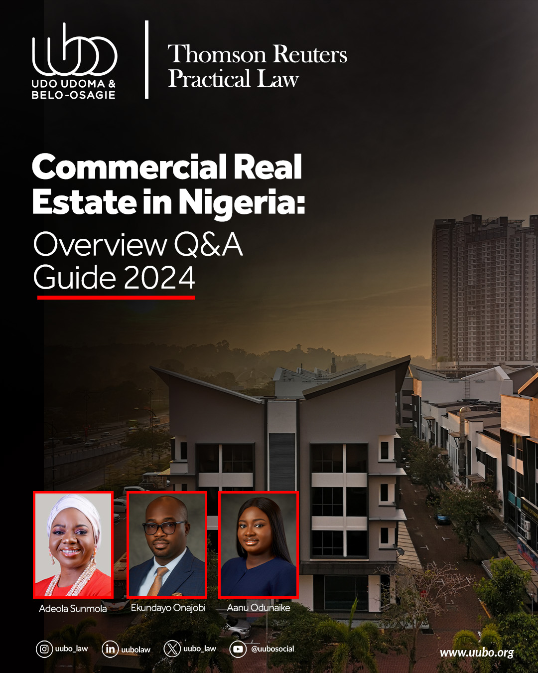 UUBO Contributes to Thomson Reuters Practical Law's Commercial Real Estate in Nigeria Guide 2024
